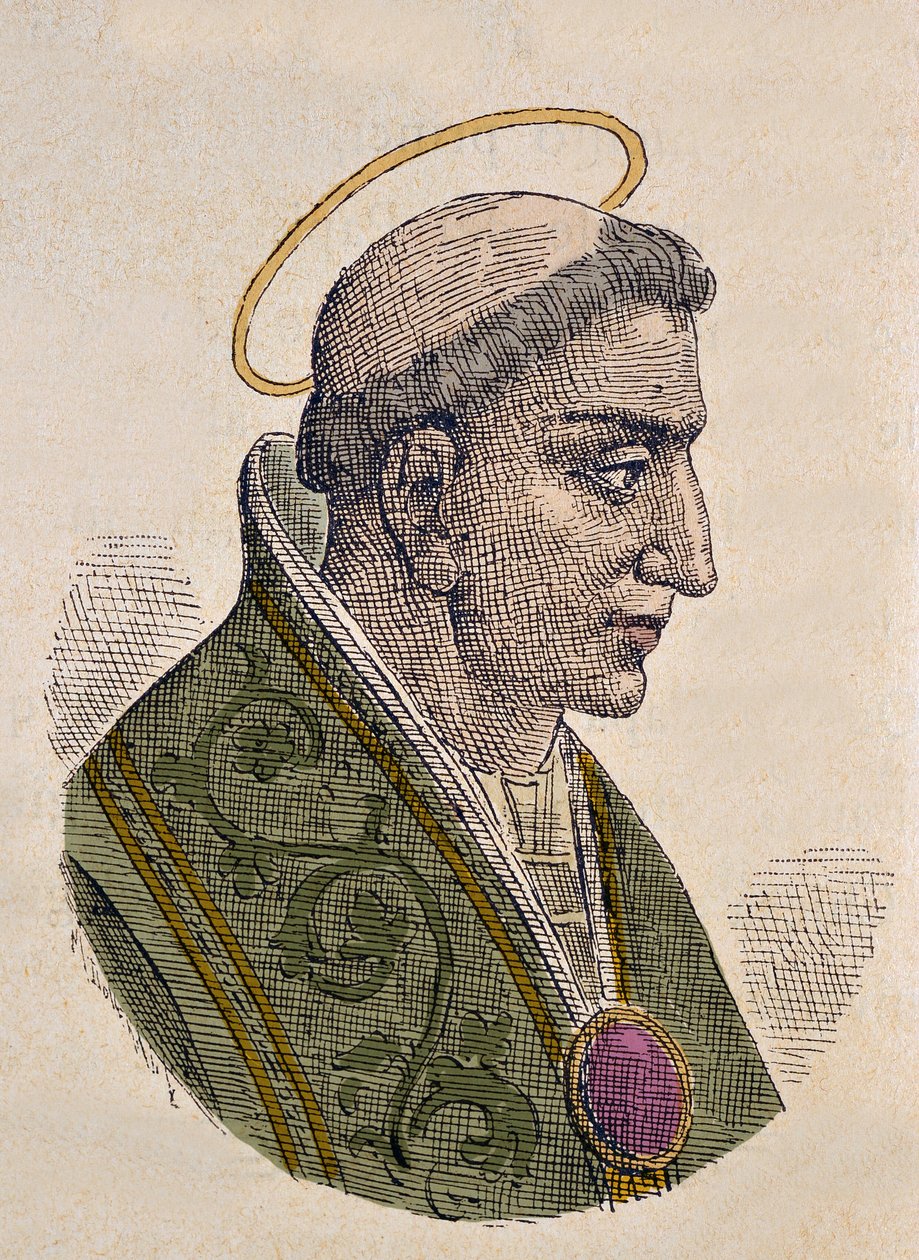 Portret papieża Zacharie (Zachary lub Zacharias lub Zaccaria) (741-752) autorstwa Italian School