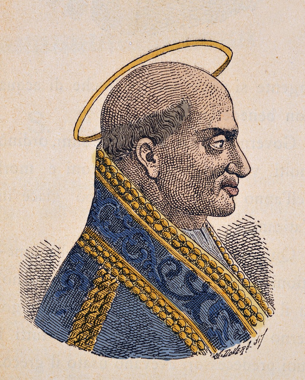 Portret papieża Zefiryna (Zephyrinus lub Zefirino lub Zefferino) (199-217) autorstwa Italian School