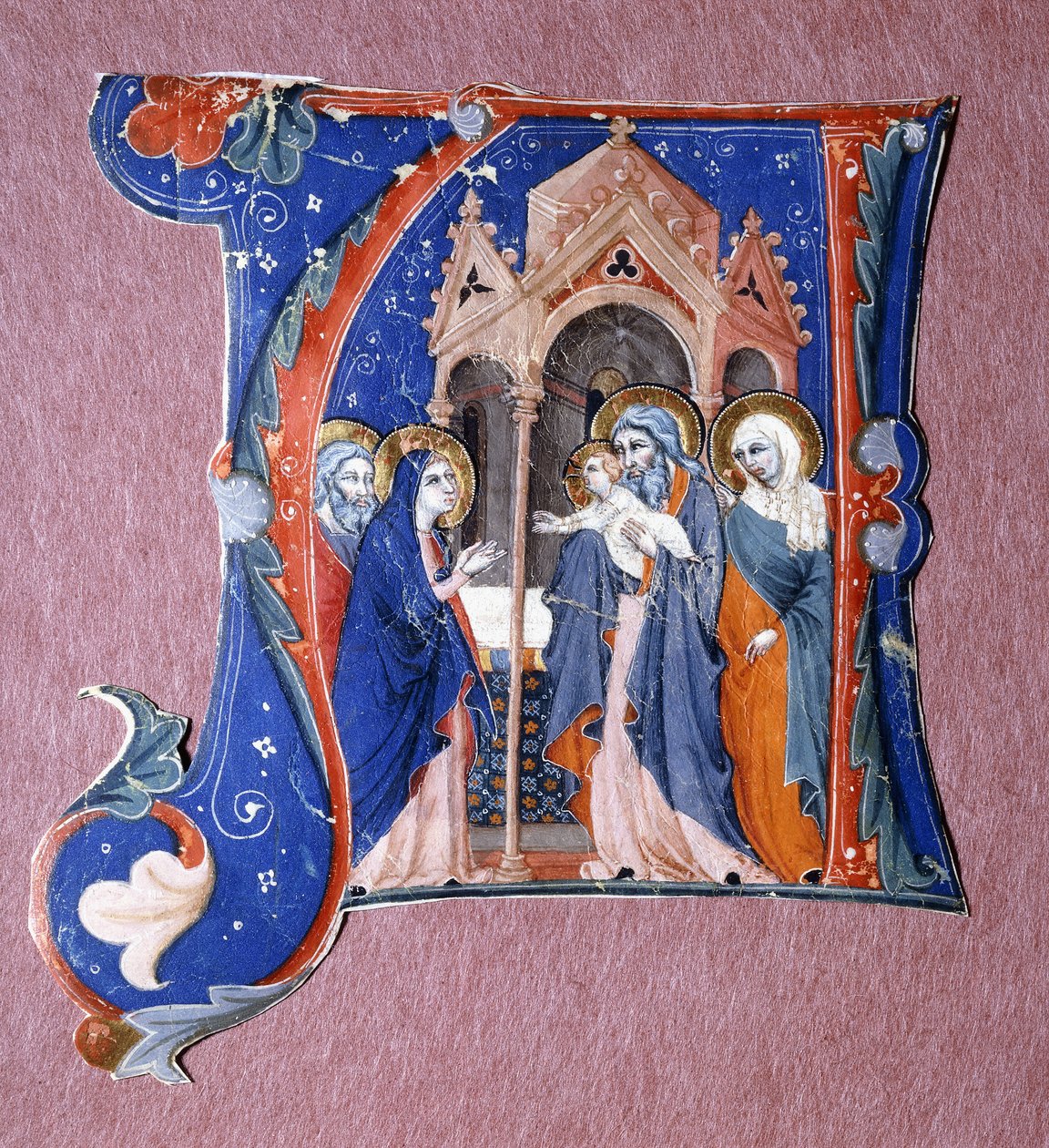 Ofiarowanie Chrystusa w świątyni, ok.1340 autorstwa Italian School