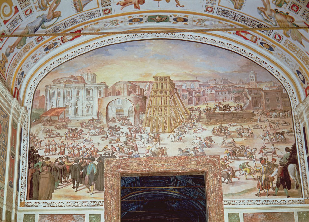 Usunięcie obelisku z cyrku Nerona autorstwa Italian School