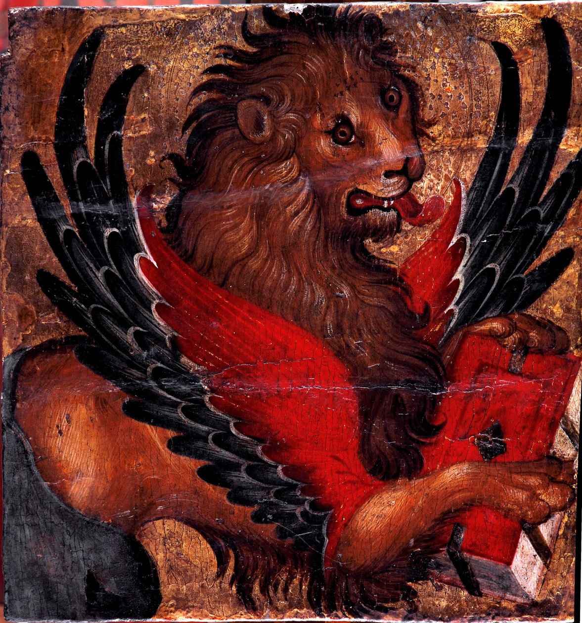 Reprezentacja Lwa św. Marka. Malarstwo na drewnie przez weneckiego artystę. XV w. niedz. 34x34 cm Wenecja, Museo Correr autorstwa Italian School