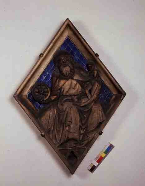 Saturn, reliefowa płytka z Campanile (ceramiczna i marmurowa) autorstwa Italian School