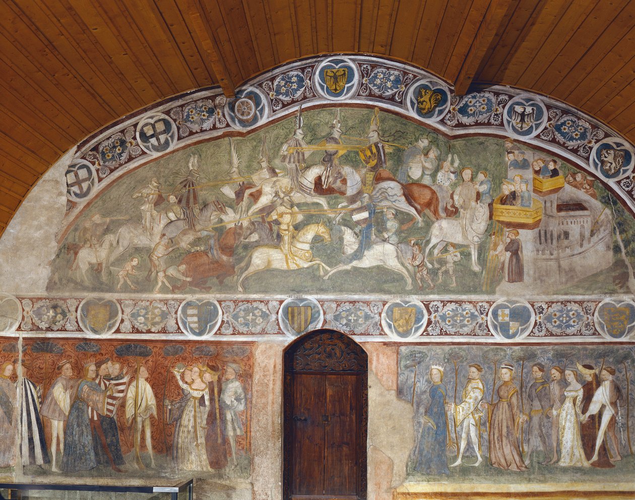 Sceny turnieju i życia dworskiego z Casa dEstate (Dom Letni), 1388-1400 autorstwa Italian School