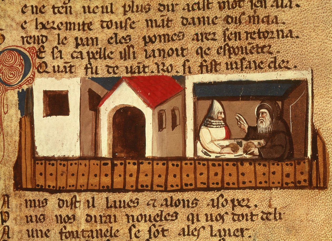 Poszukuję azylu w klasztorze, z Codex Entree dEspagne autorstwa Italian School