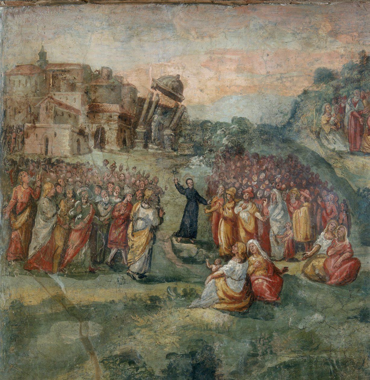 Kazanie św. Hipolita, fragment obrazu Męczeństwo św. Hipolita i jego Towarzyszy autorstwa Italian School