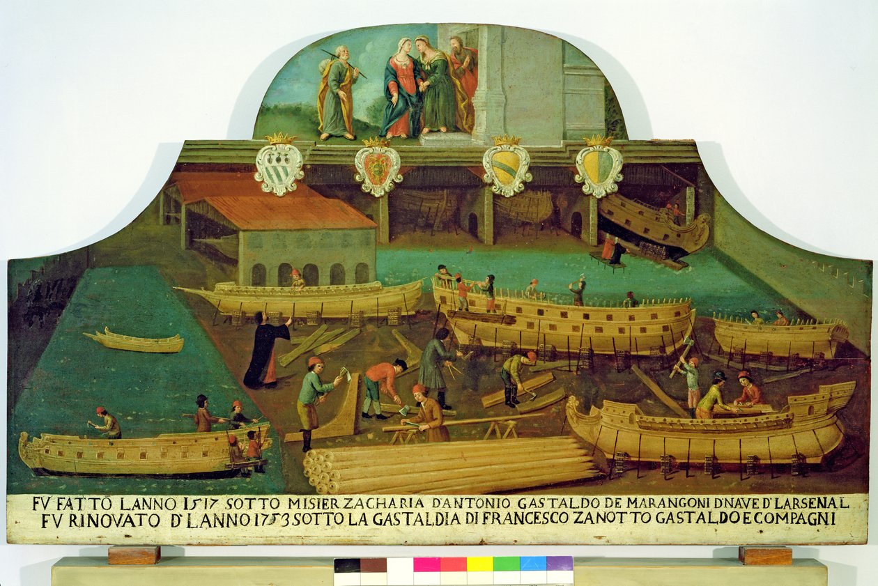 Znak dla rodziny Marangoni stoczniowców, wenecki, 1517 autorstwa Italian School