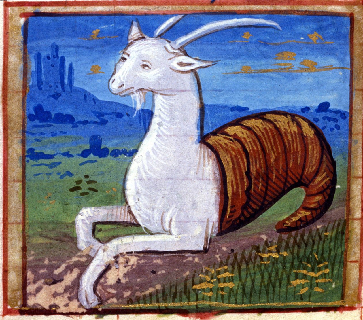 Znak Koziorożca. Horoskop włoski, połowa XV wieku. autorstwa Italian School