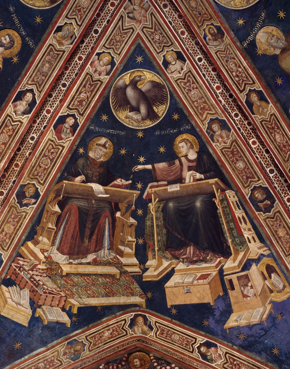 św. Augustyna i św. Jana Ewangelisty autorstwa Italian School