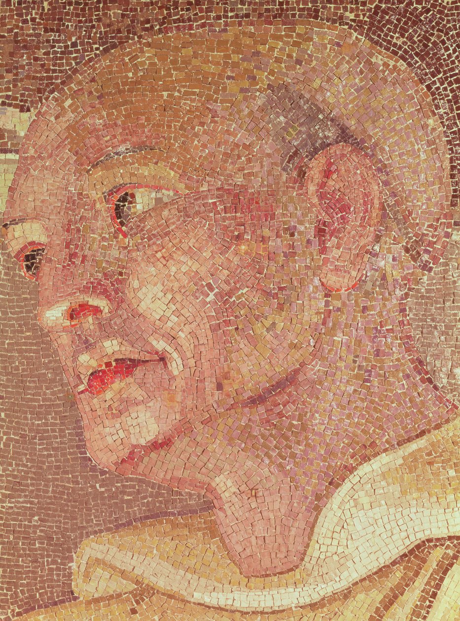 Św. Bernard z Clairvaux (ok. 1090-1153) z krypty św. Piotra (mozaika) (detal) autorstwa Italian School