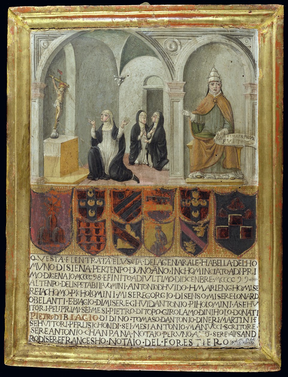 Św. Katarzyna ze Sieny (1347-80) otrzymująca stygmaty autorstwa Italian School
