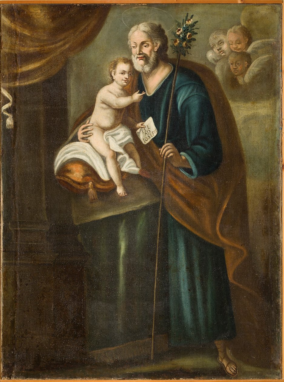 Święty Józef, pierwsza połowa XVIII wieku (olej na płótnie) autorstwa Italian School