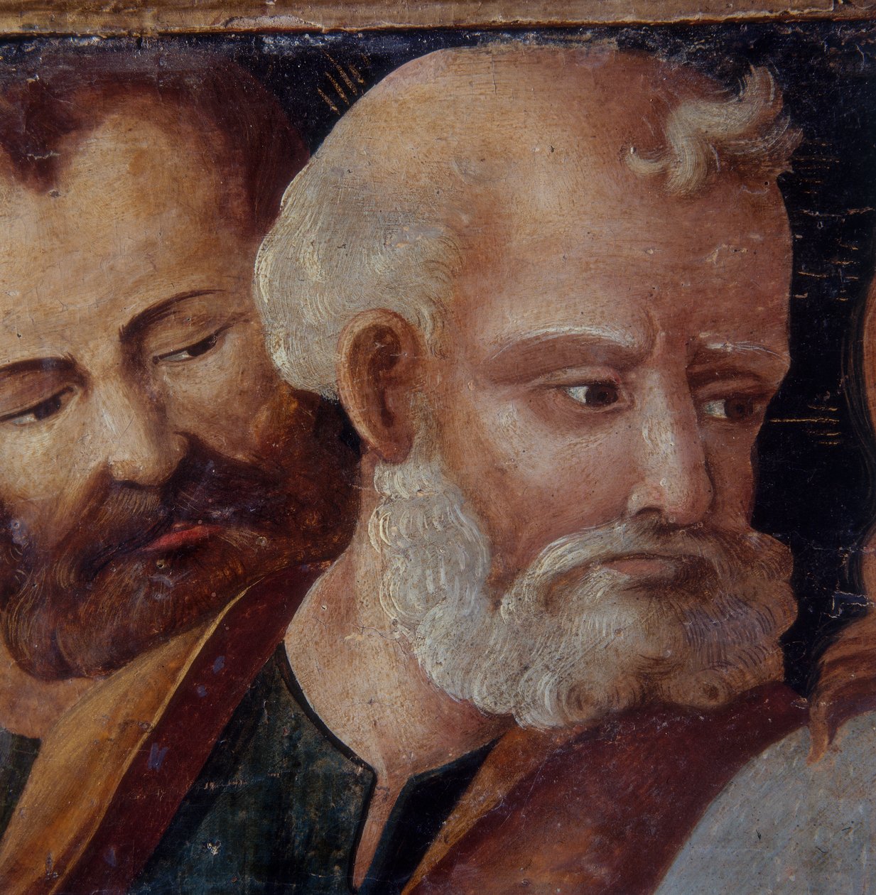 Św. Piotr, fragment ołtarza przedstawiający Madonnę z Dzieciątkiem ze świętymi Piotrem i Pawłem, 1540 (tempera na desce) autorstwa Italian School