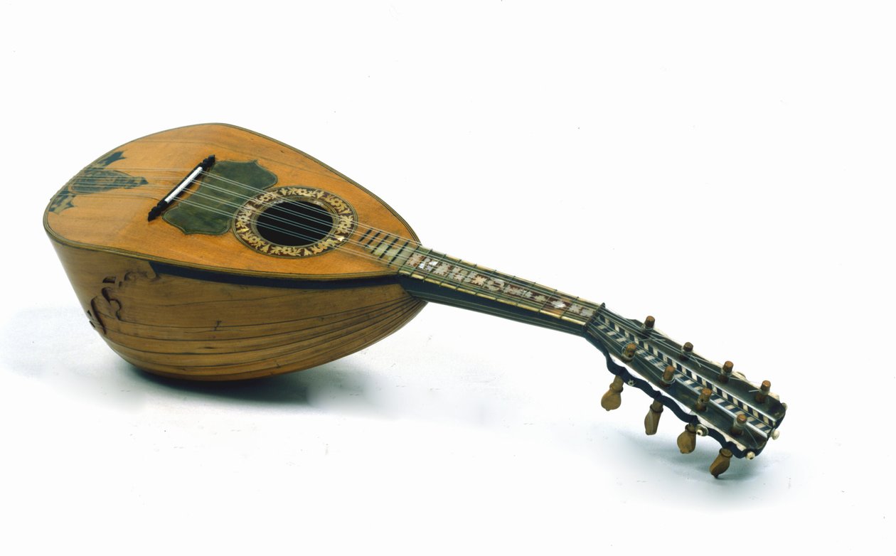Martwa natura neapolitańskiej mandoliny wymyślonej przez Giuseppe Galiotto autorstwa Italian School