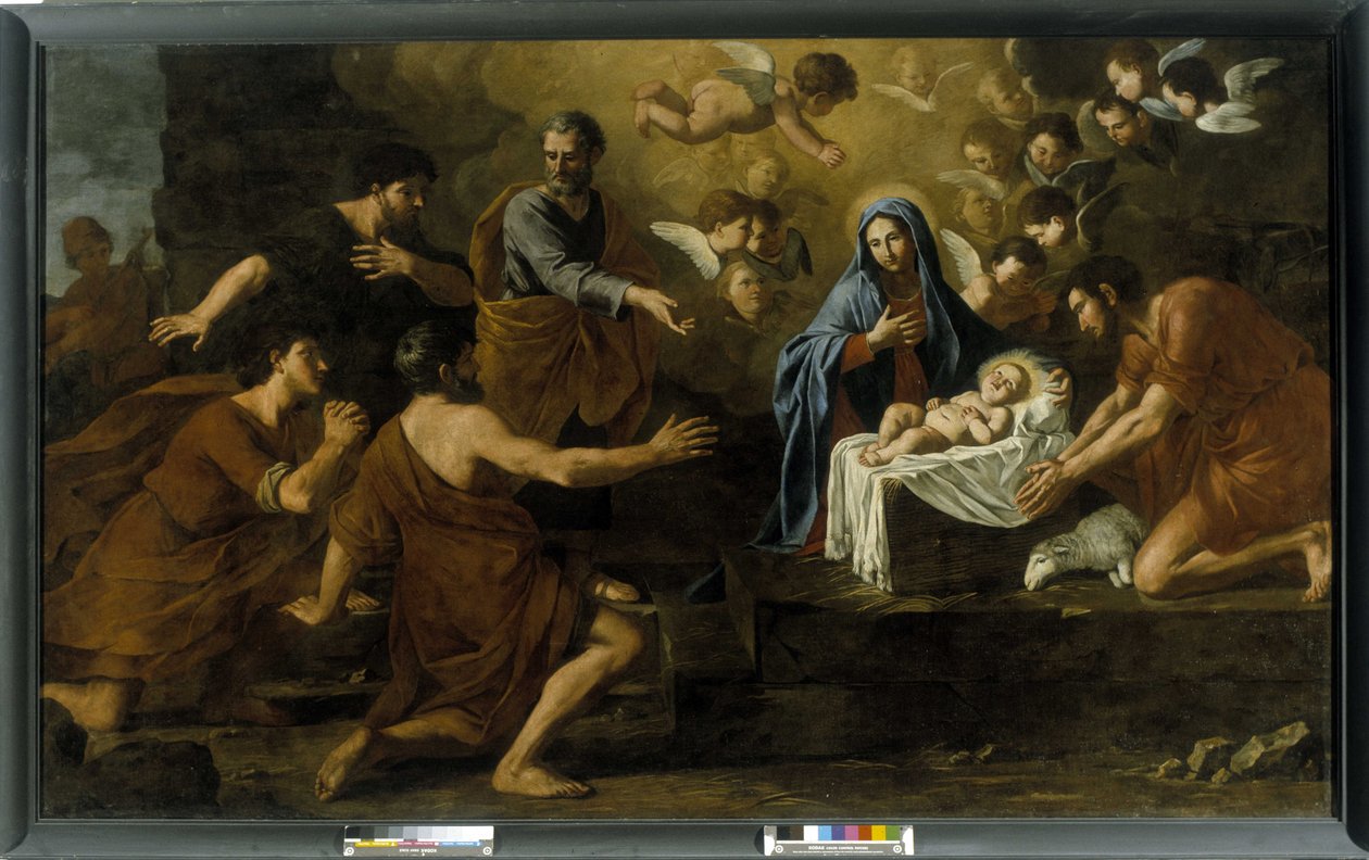 Adoracja pasterzy. XVII wiek (olej na płótnie) autorstwa Italian School