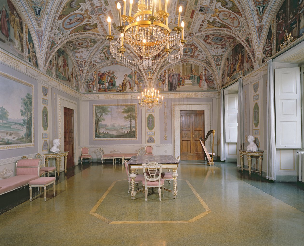 Sala Audiencyjna, freski namalowane przez Matteo Rosselli (1578-1650) w 1623 r. autorstwa Italian School