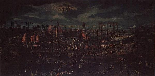 Bitwa pod Lepanto, 7 października 1571 autorstwa Italian School