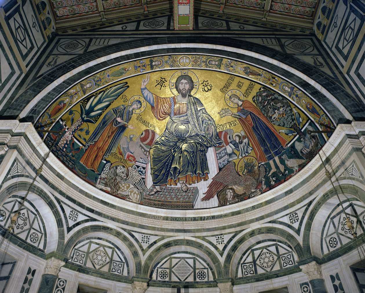 Błogosławieństwo Chrystusa, 1297 (mozaika) autorstwa Italian School