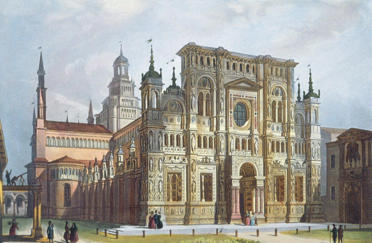 Charterhouse w pobliżu Pawii z widoków Mediolanu i okolic autorstwa Italian School
