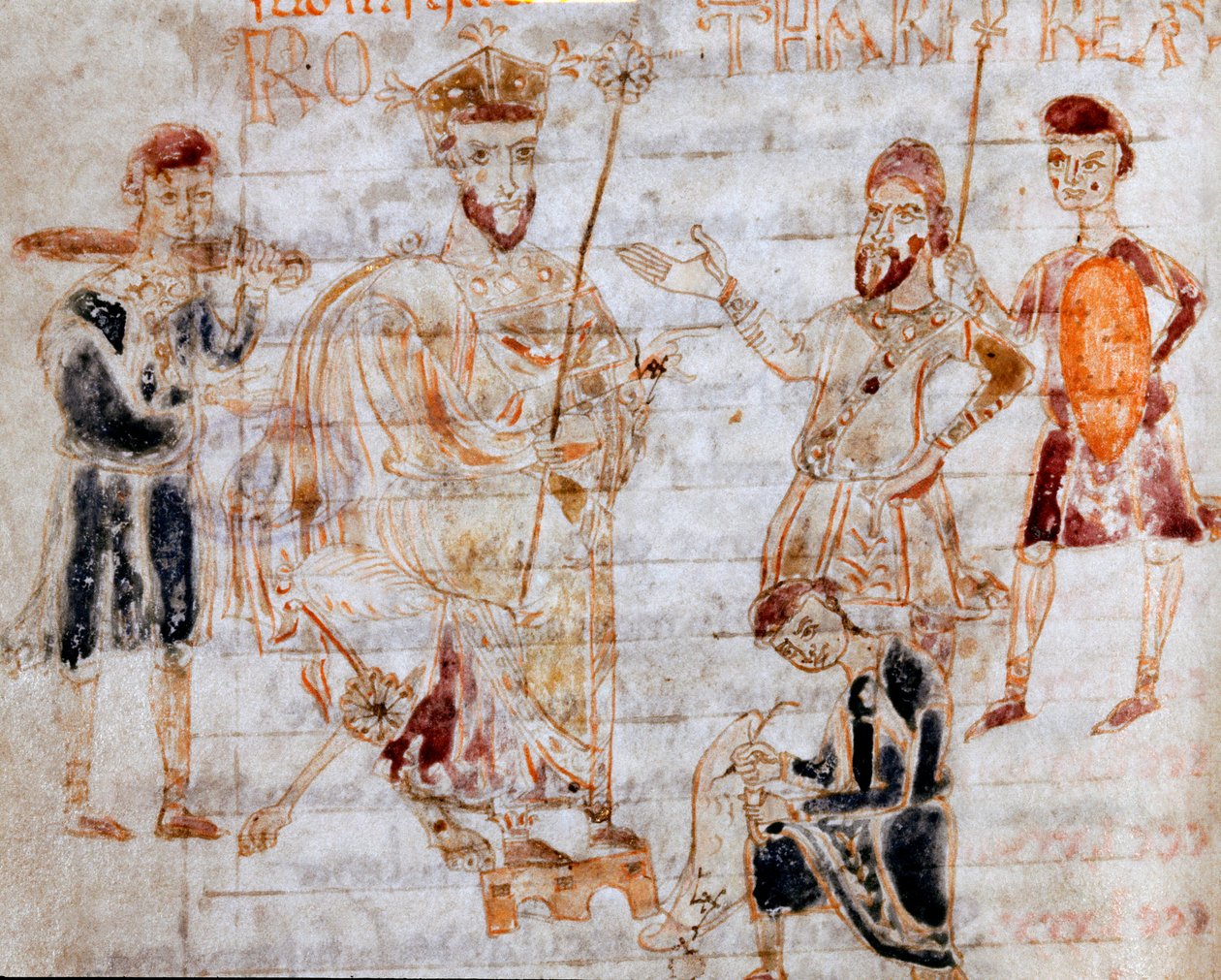 Lombard King Rothari (lub Rotari) (zm. 652) opublikował 22/11/643 swoją edycję do Pavia Page rękopisu (ms. 4) „Codex Legum Longobardorum” (lub Langobardorum) opisującego prawa królestwa Lombardii ustanowionego przez Król Rothari autorstwa Italian School