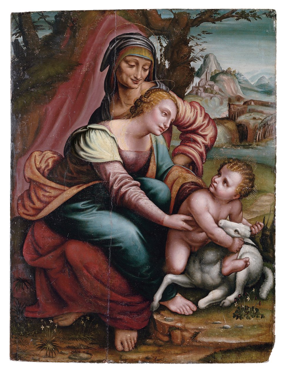 Madonna z Dzieciątkiem ze św. Anną, Północne Włochy autorstwa Italian School
