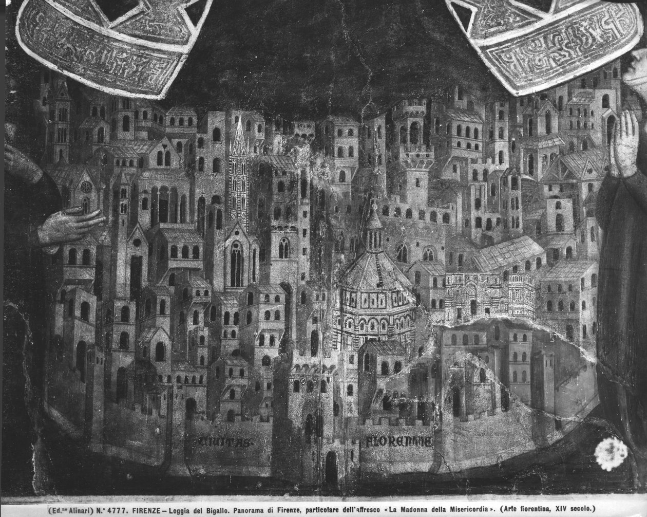 Madonna della Misericordia, fragment miasta Florencji autorstwa Italian School