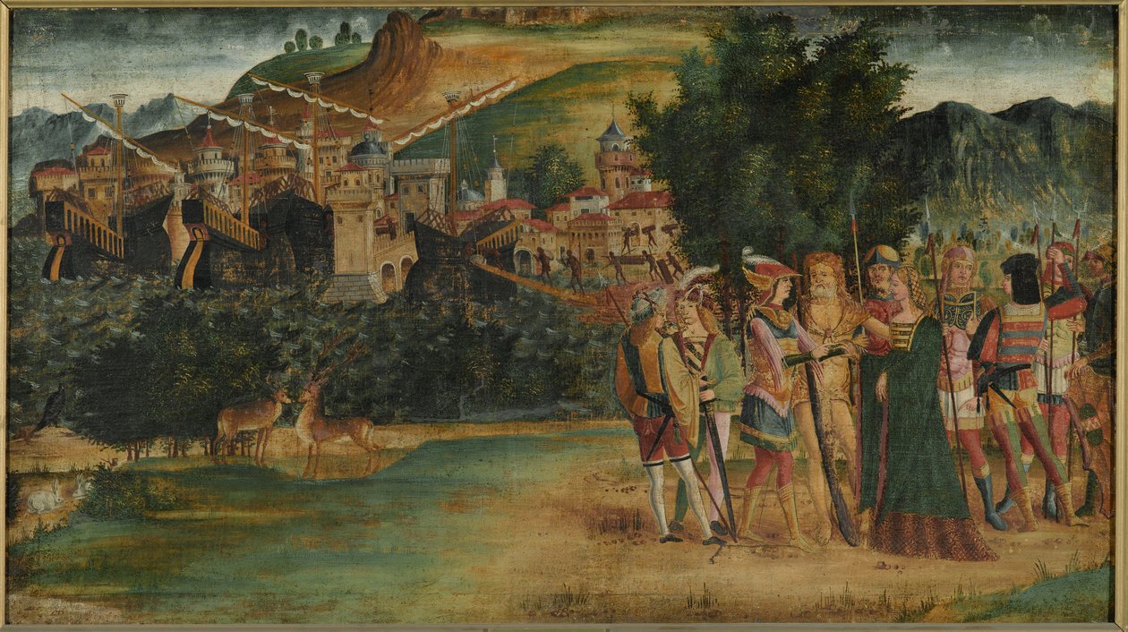 Wesele Jasona i Medei, ok. 1500 (tempera i olej na płótnie) autorstwa Italian School