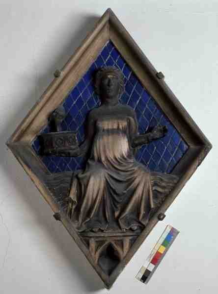 Księżyc, reliefowa płytka z Campanile (ceramiczna i marmurowa) autorstwa Italian School