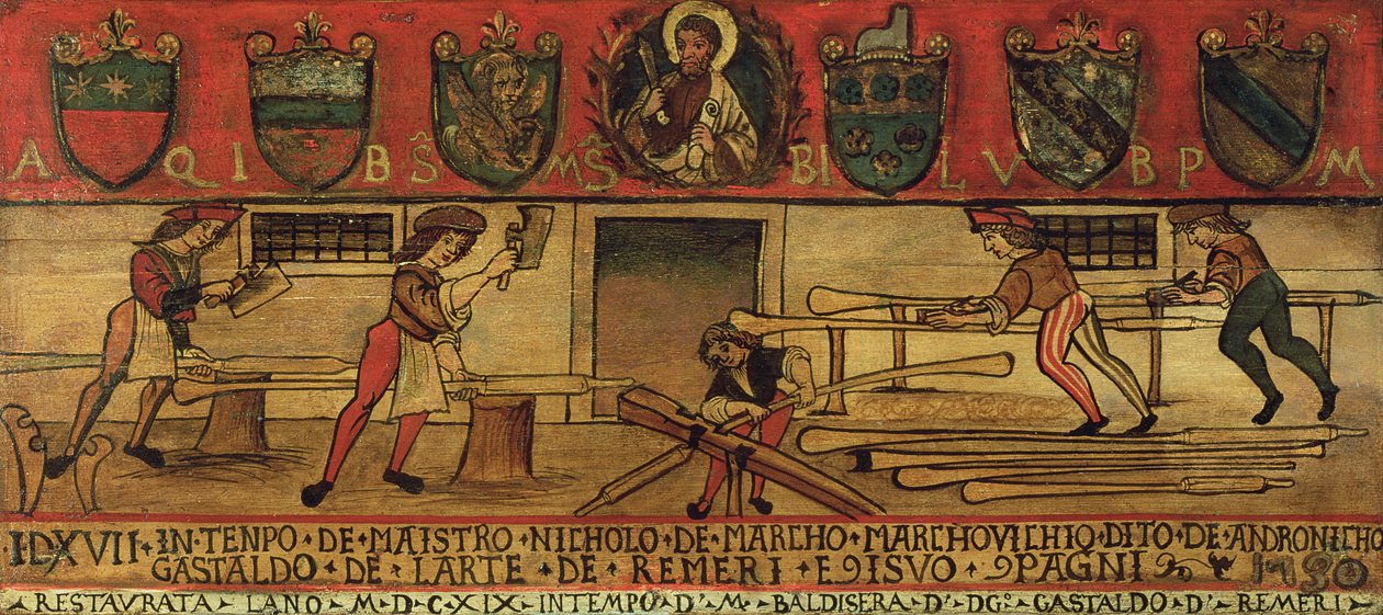 Wioślarze (panel) autorstwa Italian School