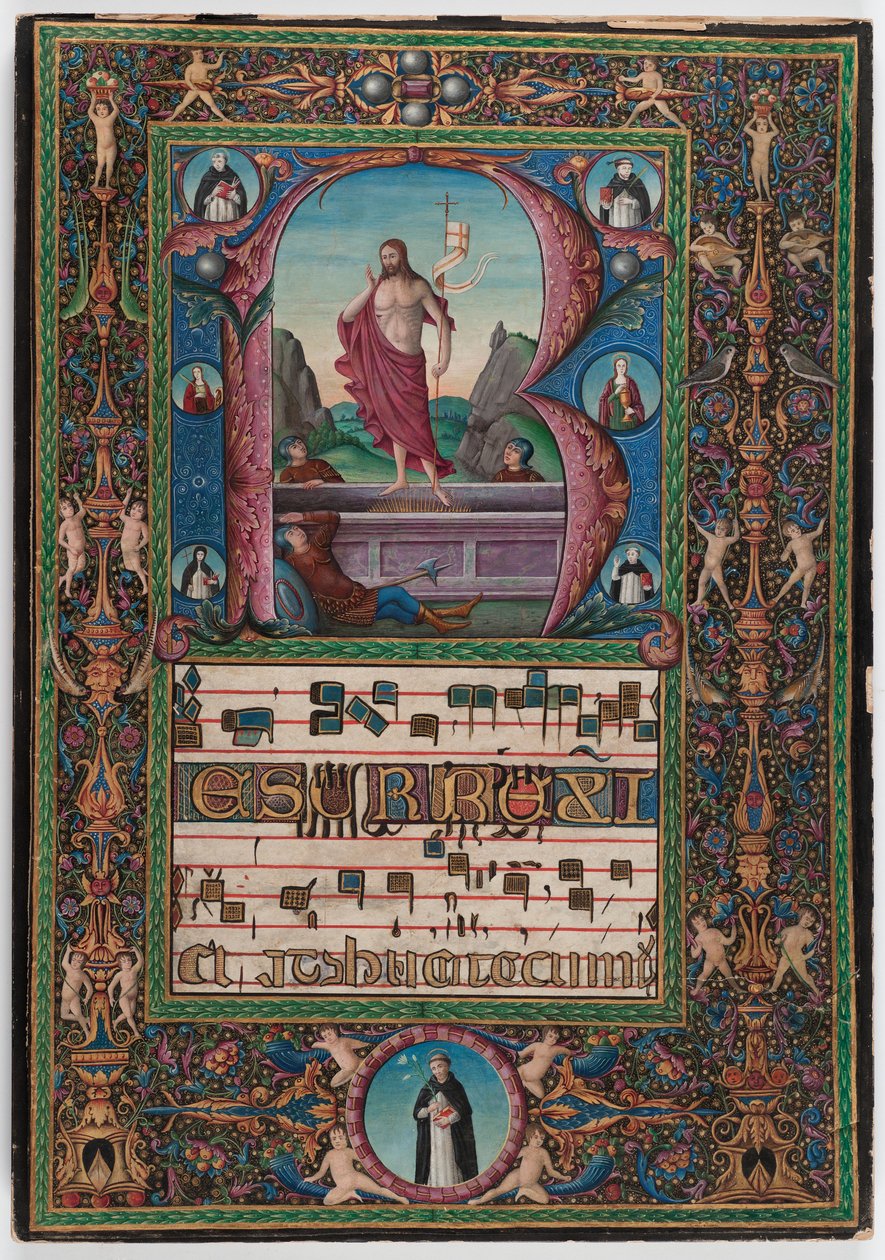 Zmartwychwstanie, Północne Włochy, ok. 1500 (tempera na welinie) autorstwa Italian School