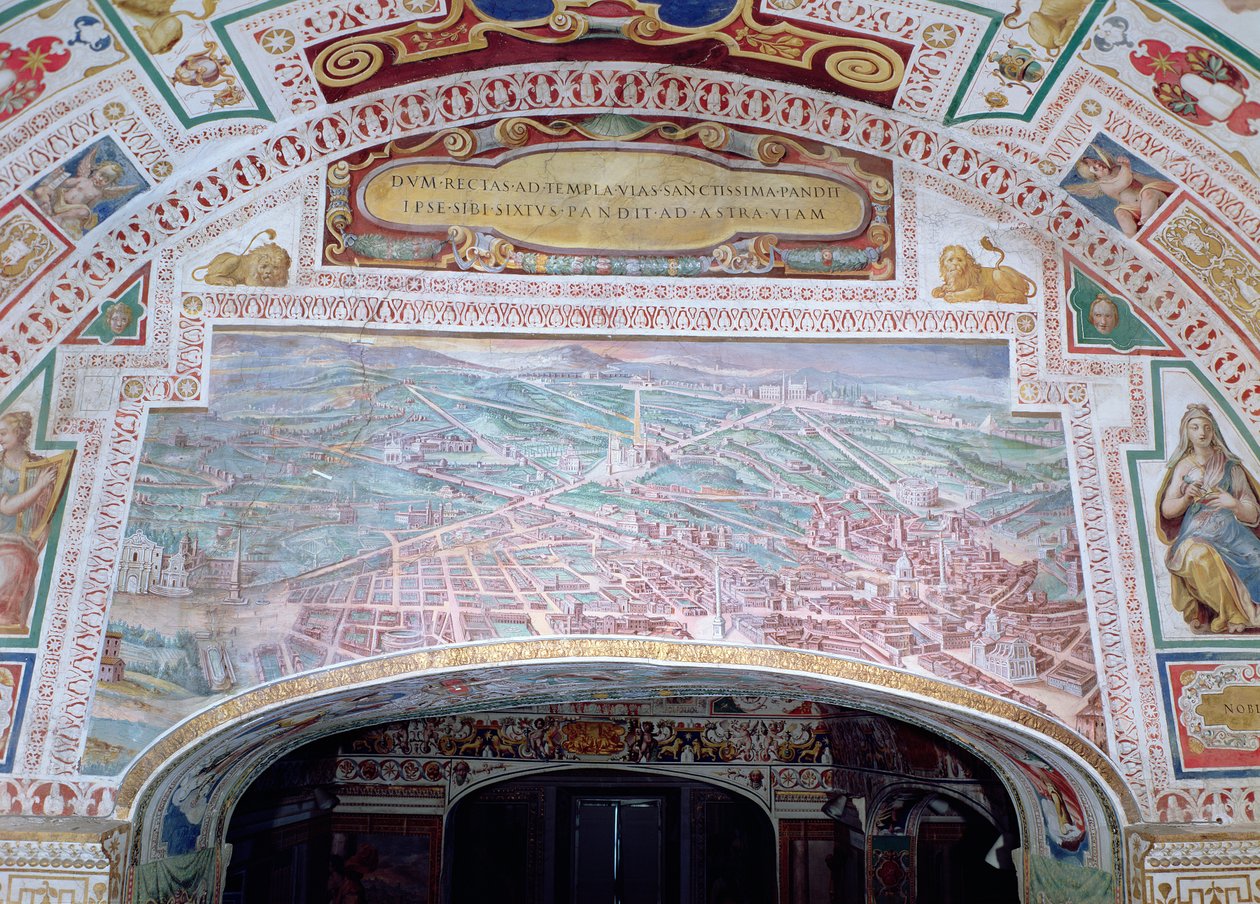 Drogi Rzymu za panowania papieża Sykstusa V autorstwa Italian School
