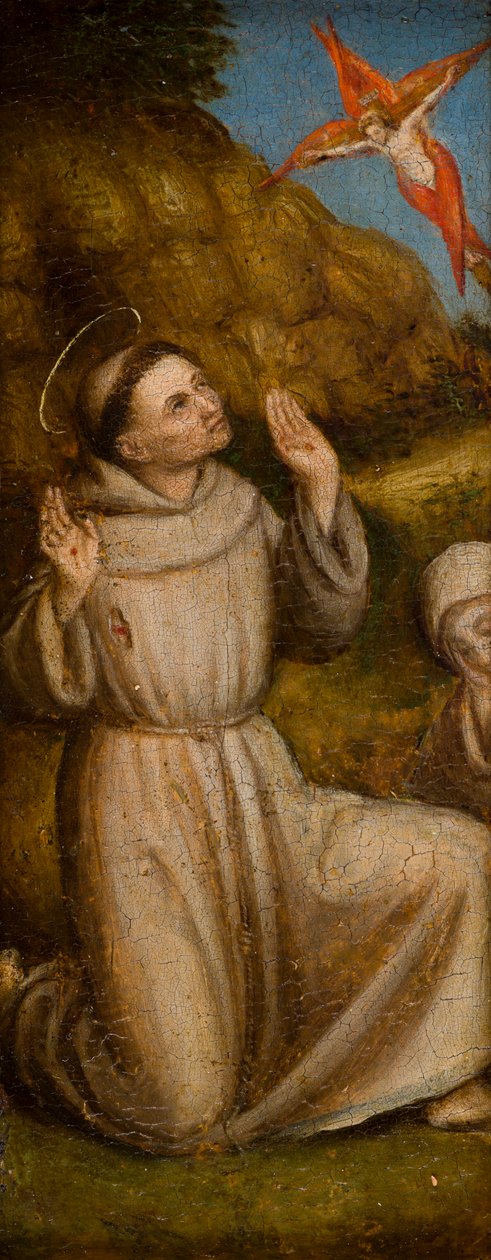 Stygmatyzacja świętych Franciszka i Hieronima, ok. 1480 (olej na desce) autorstwa Italian School