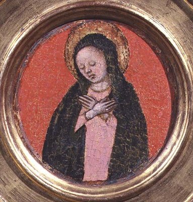 Matka Boża, prawa strona tryptyku (panelu) (patrz także 74615 i 74616) autorstwa Italian School