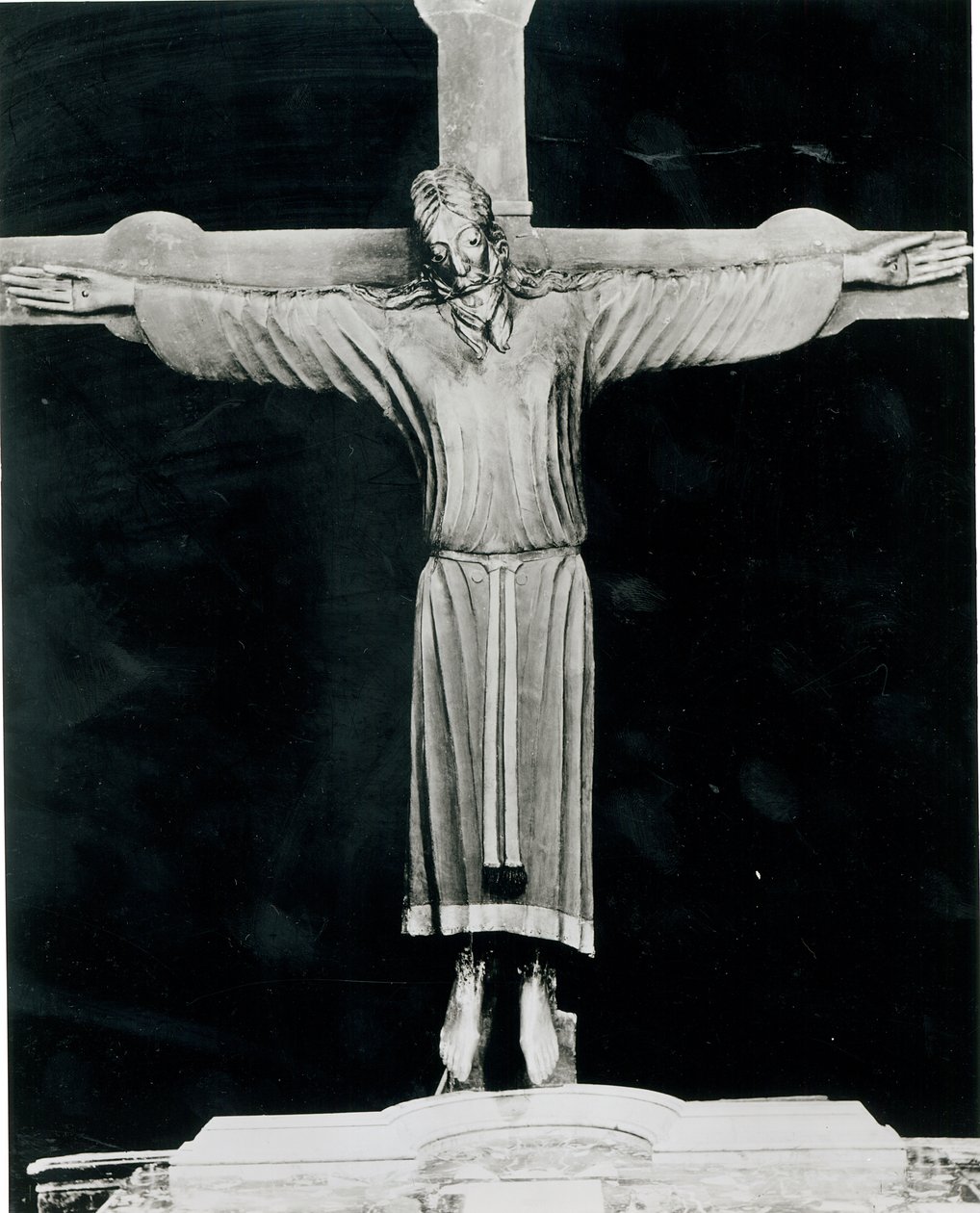 Volto Santo, prawdopodobnie rozpoczęte przez Nikodema (fl.1150-66) (drewno) autorstwa Italian School