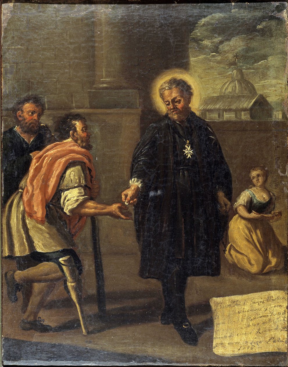 Błogosławiony Garcia Martinez (Garcia Martinez ranny), Szkoła Neapolitańska autorstwa Italian School