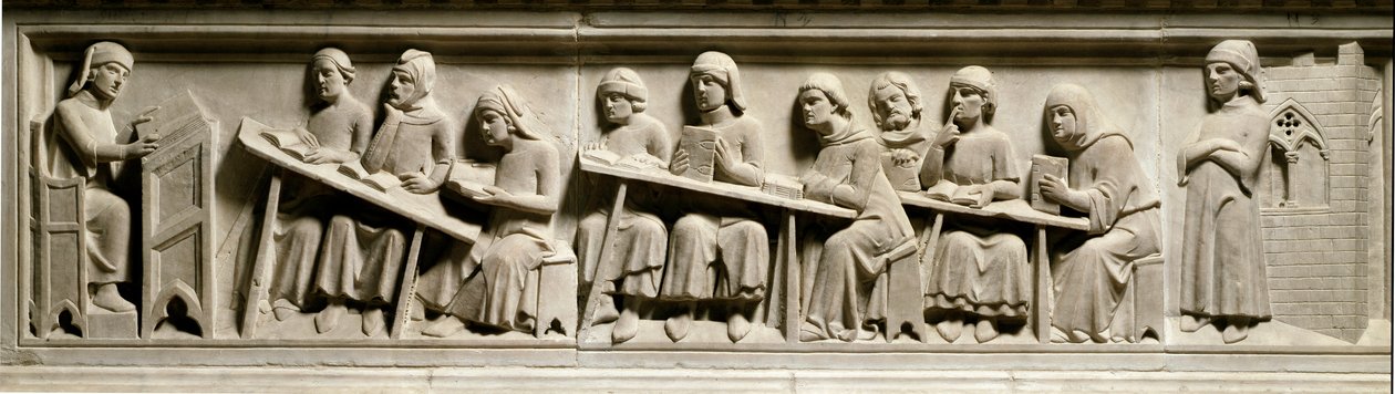 Poeta i prawnik Guittone Sinibaldi, zwany Cino da Pistoia autorstwa Italian School