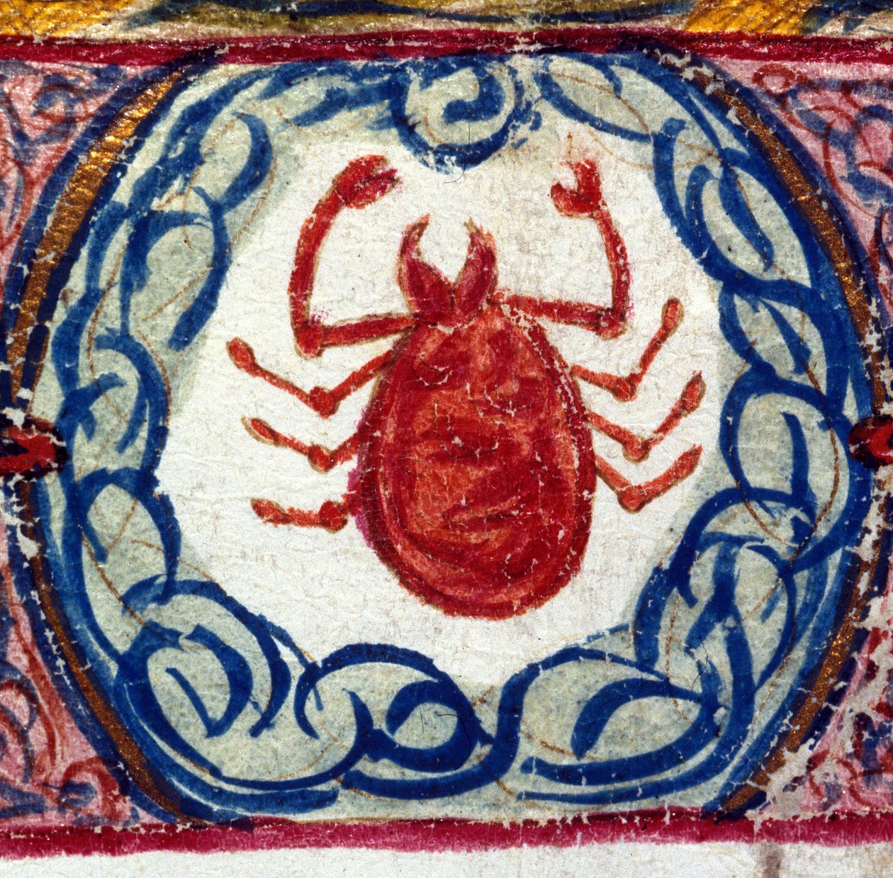 Znak raka. Horoskop włoski z połowy XV wieku. autorstwa Italian School