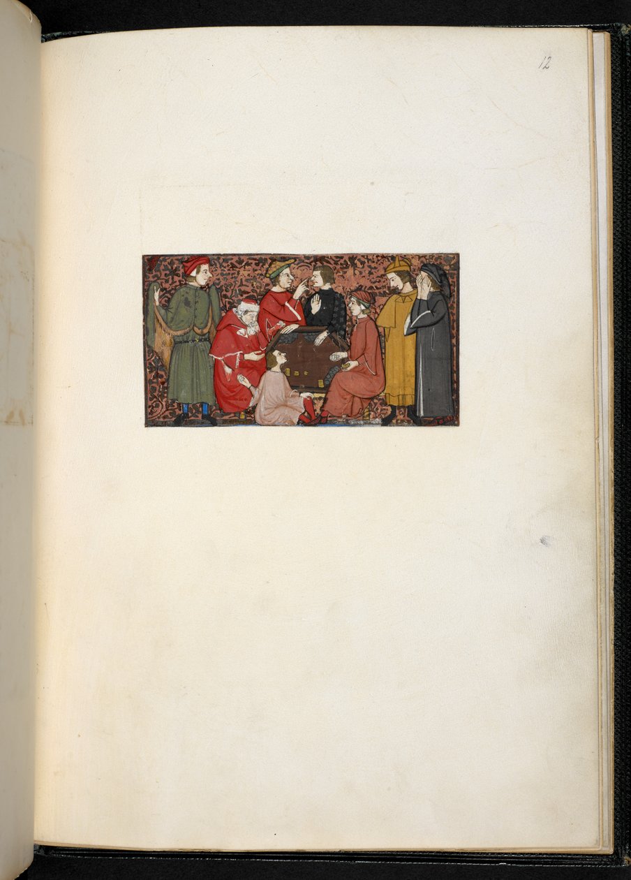 Traktat o wadach i zaletach Dodaj MS 27695 f.12r, ok. 1330-40 (pergamin) autorstwa Italian School