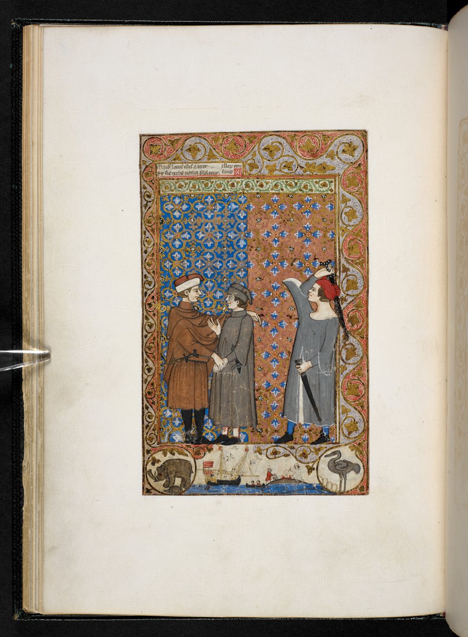 Traktat o wadach i zaletach Dodaj MS 27695 f.9v, ok. 1330-40 (pergamin) autorstwa Italian School