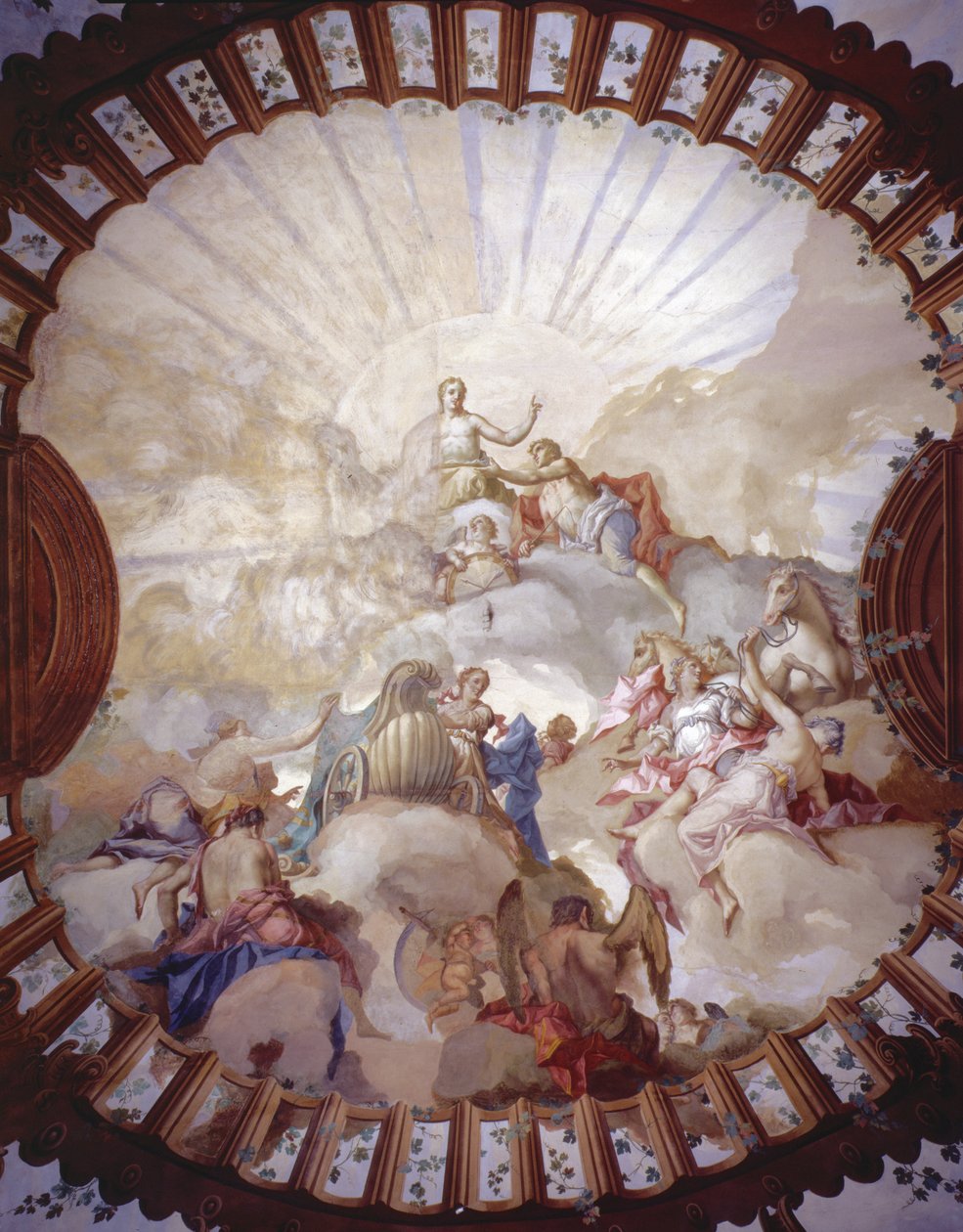 Triumf cesarzowej Marii Teresy Austrii (1717-80) (malarstwo sufitowe) autorstwa Italian School