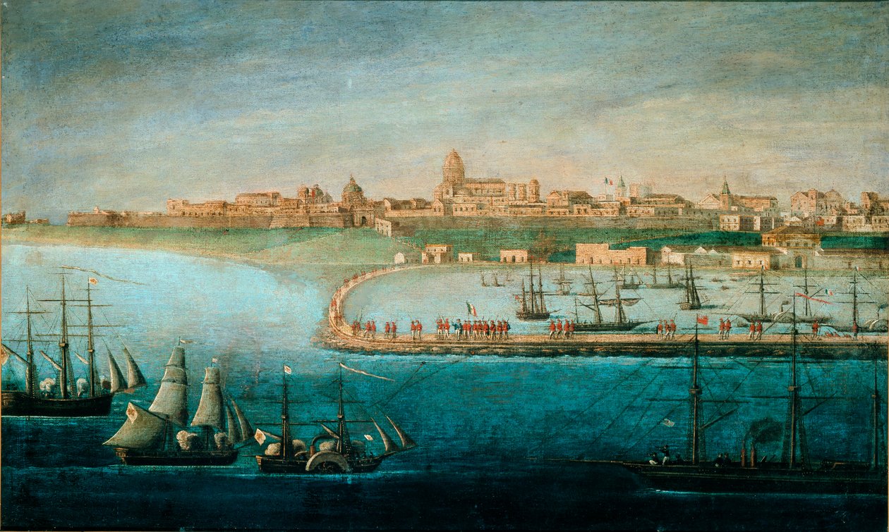 Jednostka Włoch: Wyprawa Tysiąca, lądowanie w Marsala autorstwa Italian School