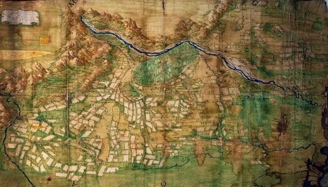 Terytorium Veneto między Brenta i Piave, mapa, Włochy autorstwa Italian School