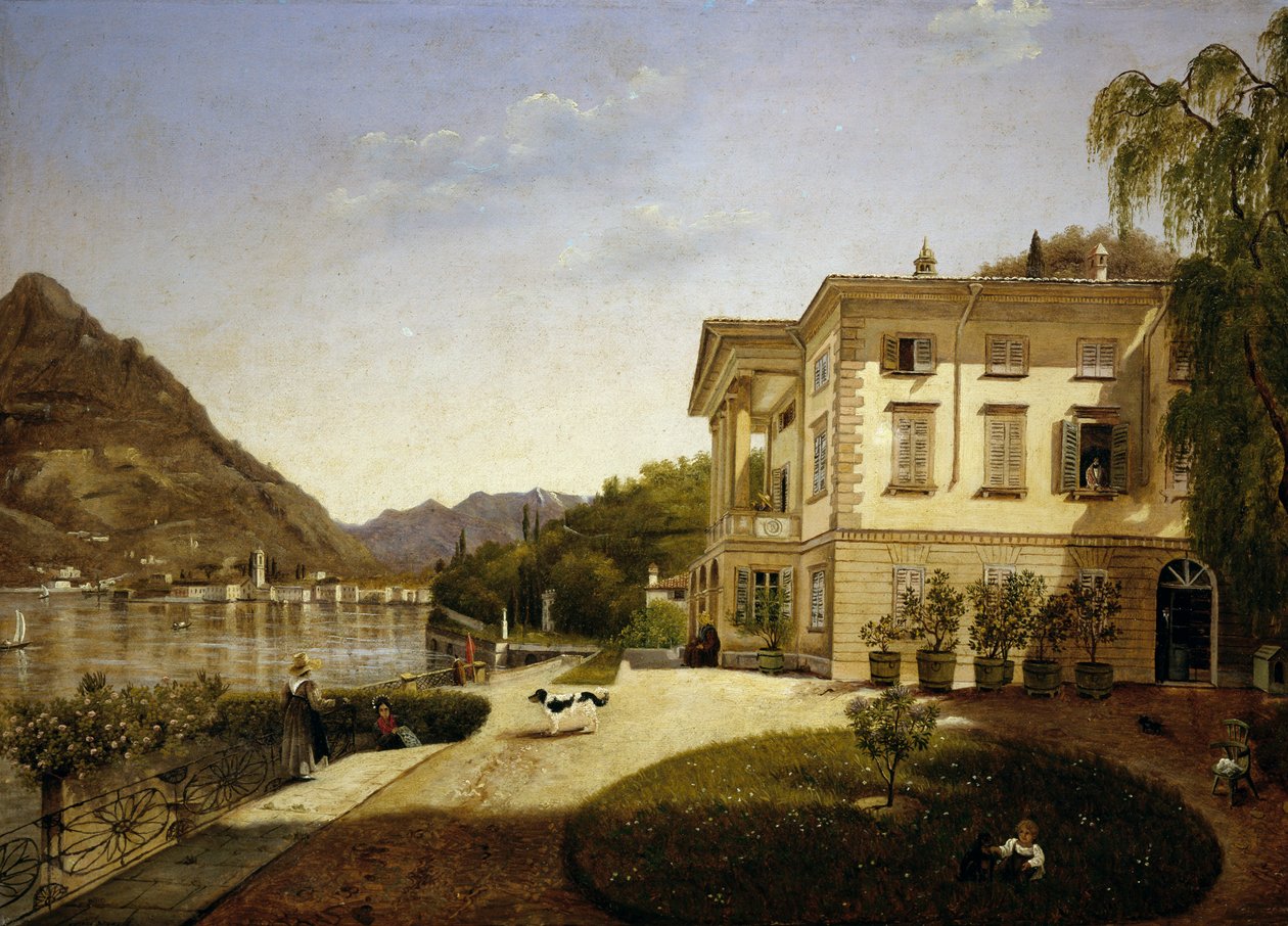 Villa La Roda w Blevio, nad jeziorem Como (własność Giuditta Pasta od 1827, obecnie zniszczona) autorstwa Italian School