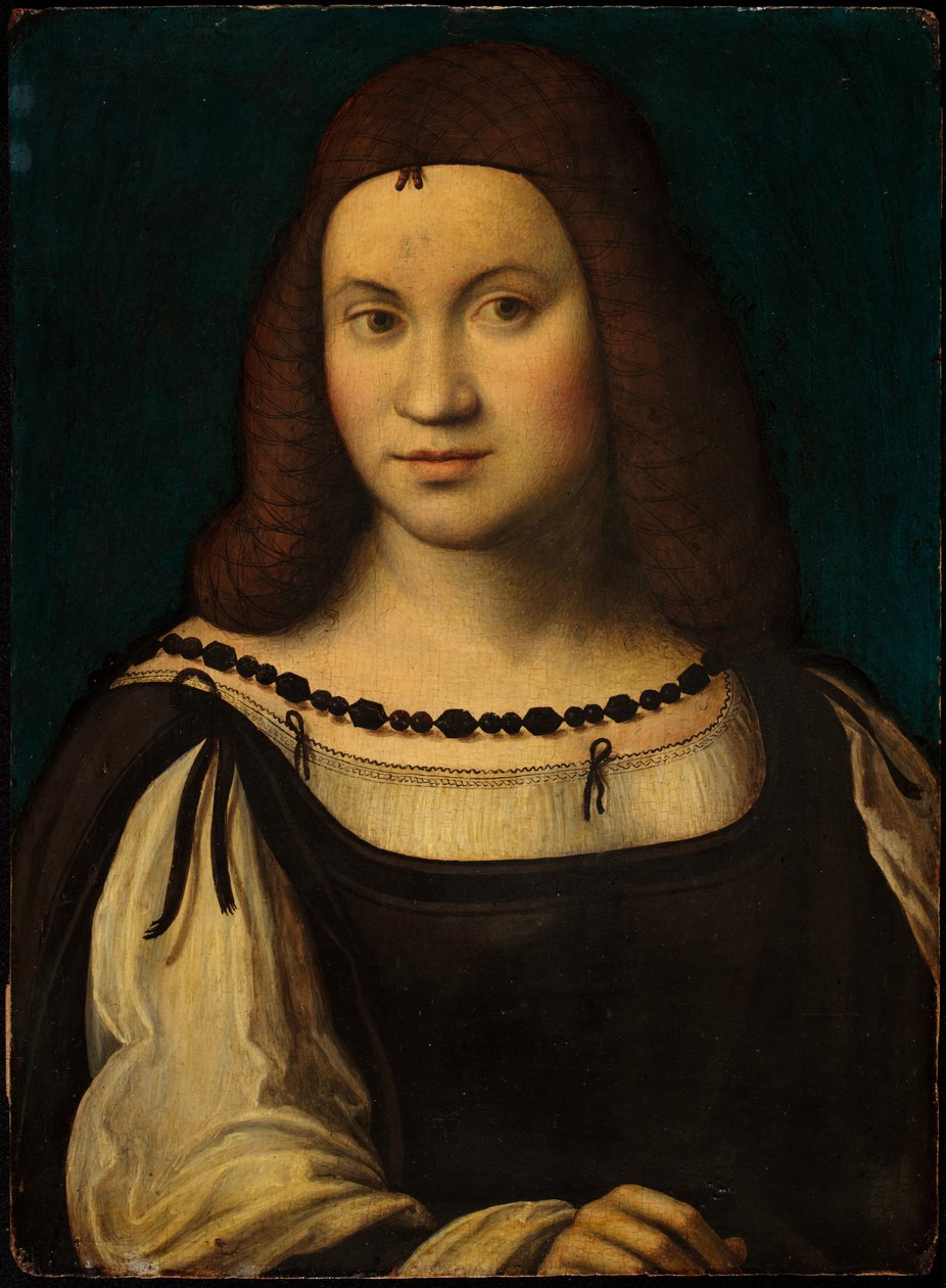 Portret damy (tempera na panelu) autorstwa Italian School Italian School