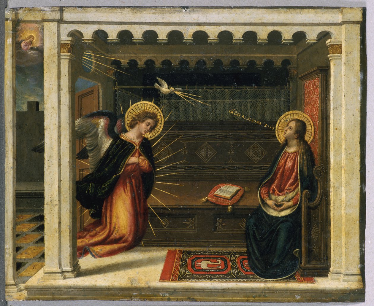 Zwiastowanie (tempera na miedzi) autorstwa Italian School Italian School