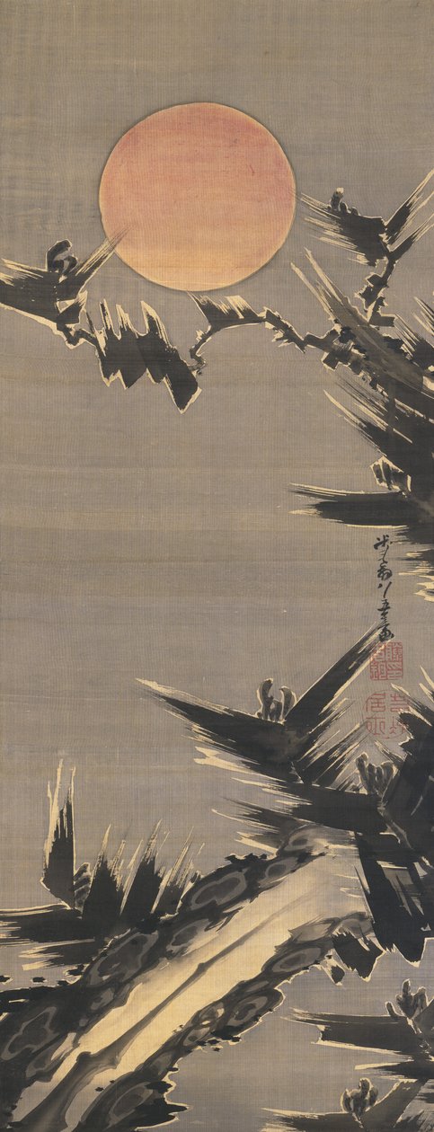 Niedziela Nowego Roku, 1800 autorstwa Ito Jakuchu