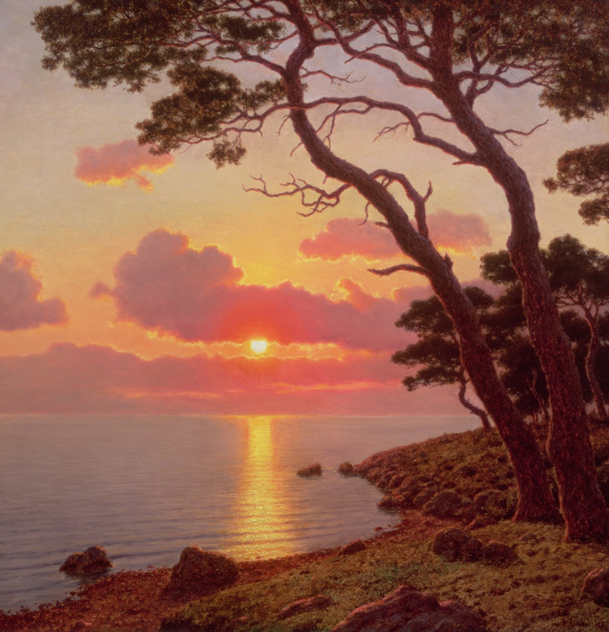 Wieczorny spokój, Riwiera Francuska autorstwa Ivan Fedorovich Choultse