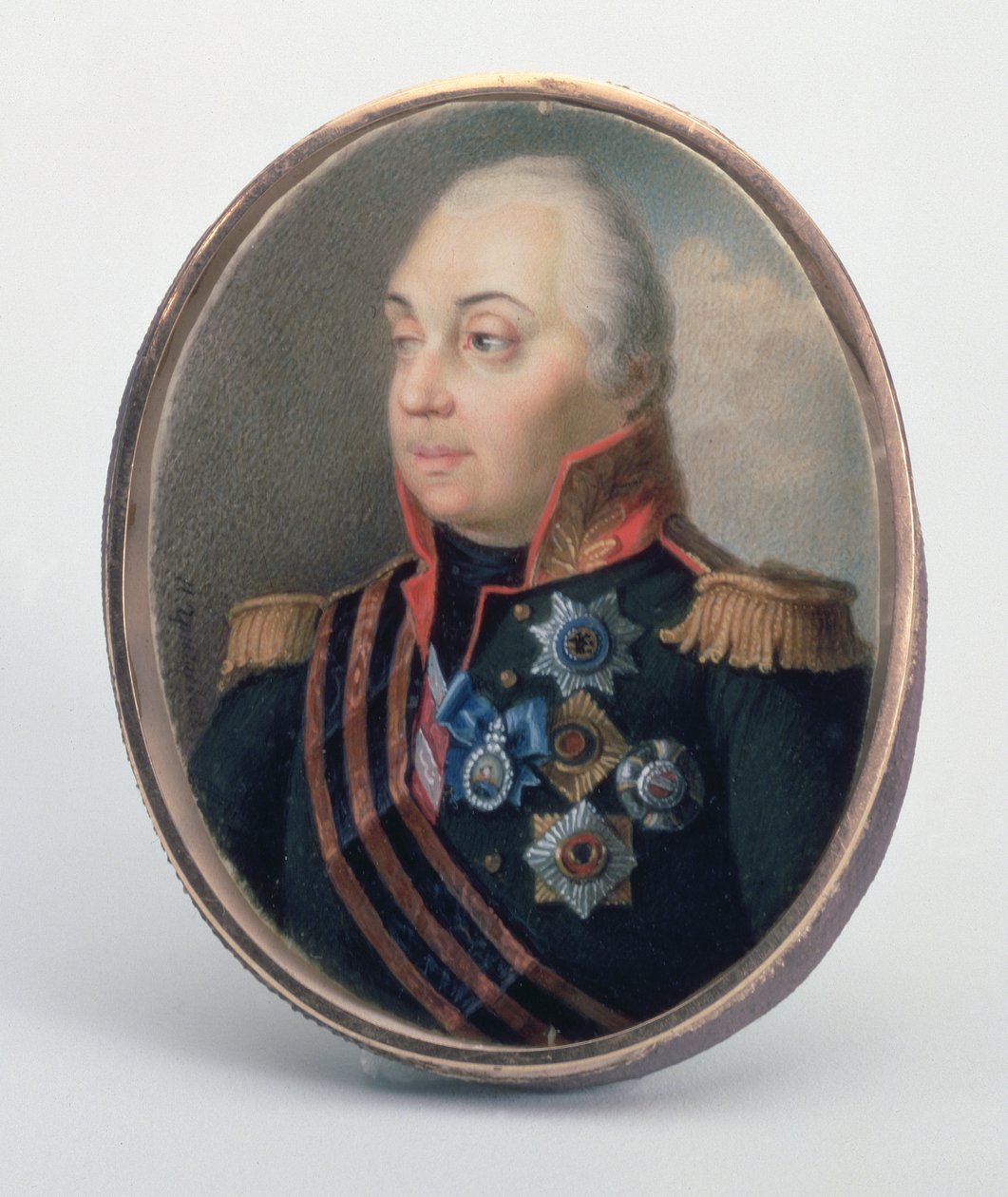 Michaił Illarionowicz Kutuzow, książę smoleński, po 1813 (wc i gwasz) autorstwa Ivan Grigorievich Grigoriev