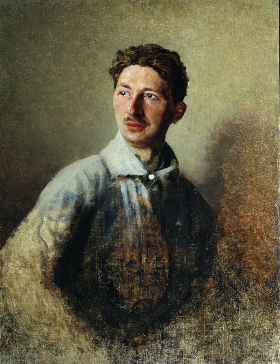 Portret poety Siergieja Gorodeckiego (1884-1967) 1909 autorstwa Ivan Kirillovich Parkhomenko