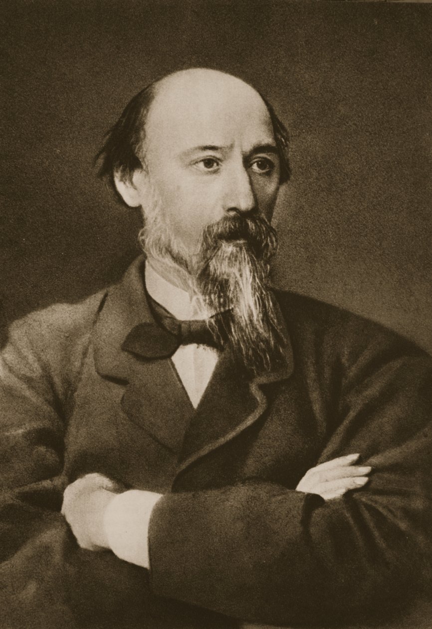 Nikołaj Niekrasow (zdjęcie w sepii) autorstwa Ivan Nikolaevich Kramskoy