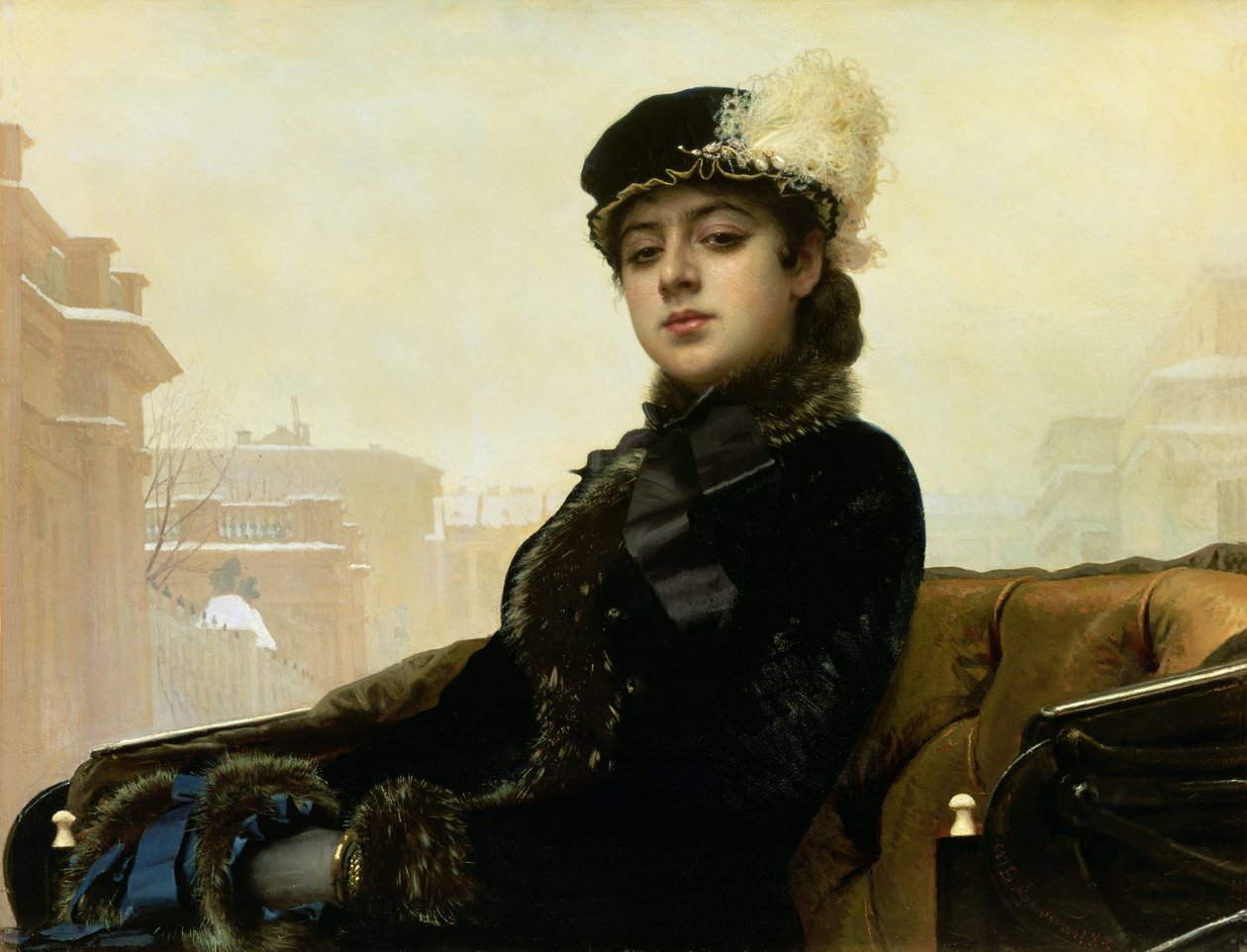 Portret nieznanej kobiety, 1883 autorstwa Ivan Nikolaevich Kramskoy